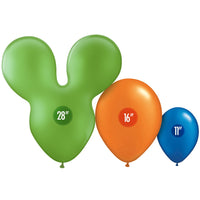 Party Brands 28 inch MOUSEHEAD - GREEN Latex Balloons 10165-PB