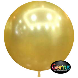 GEMS Balloons 32 inch GEMS BALLOON - BRIGHT GOLD (2 PK) Plastic Balloon 00864-GB-P