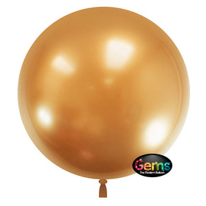 LA Balloons 32 inch GEMS BALLOON - GLITZY GOLD (2 PK) Plastic Balloon 00849-GB-P