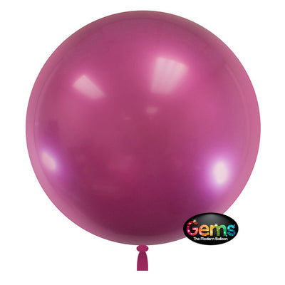 Party Brands 32 inch GEMS BALLOON - PLUM BURGUNDY (2 PK) Plastic Balloon 00852-GB-P
