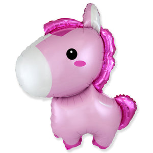 Party Brands 34 inch BABY HORSE PINK Foil Balloon 312829P-FM-U