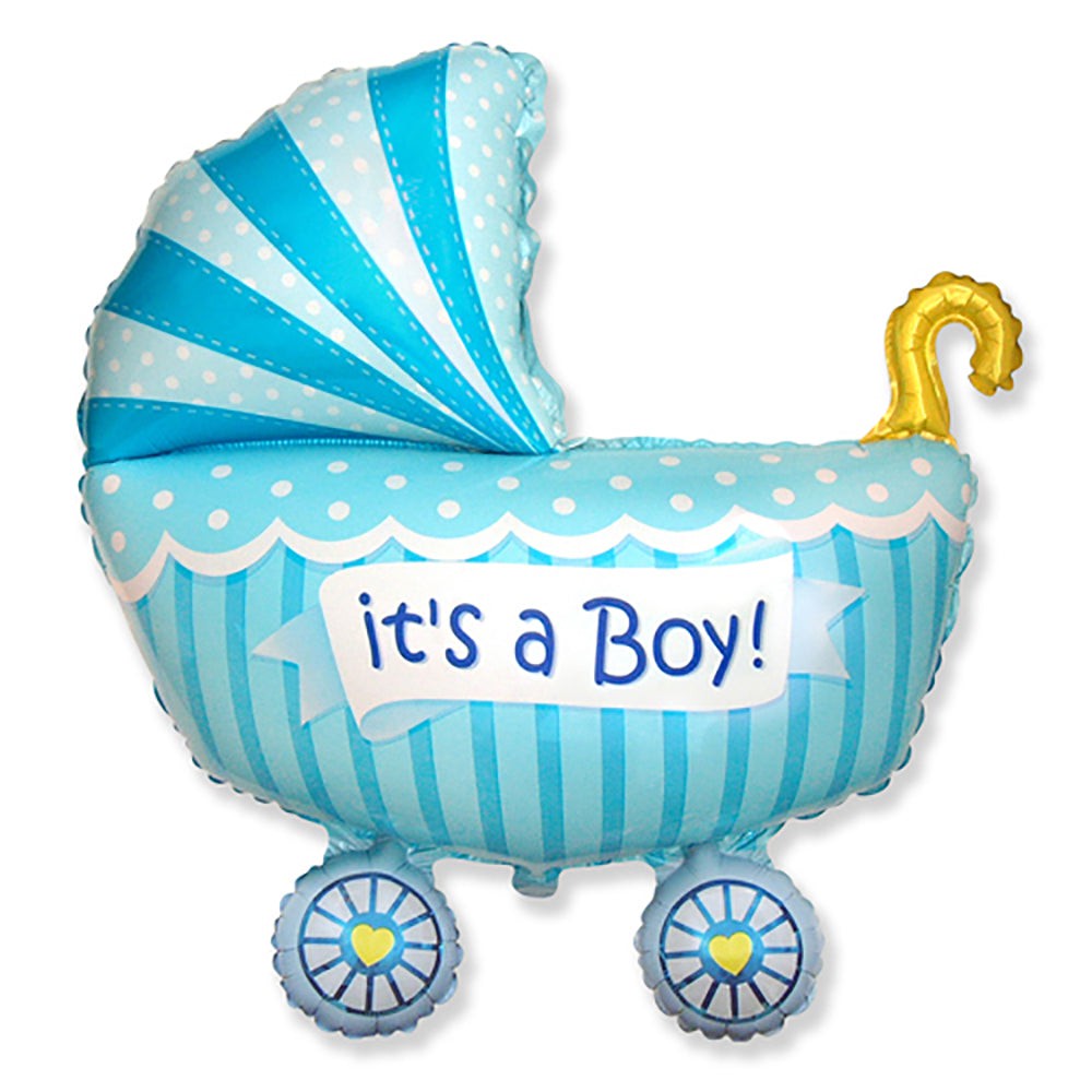Party Brands 35 inch BABY BUGGY BOY Foil Balloon LAB328-FM