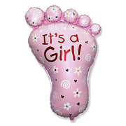 Party Brands 38 inch IT's A GIRL FOOT Foil Balloon LAB211-FM