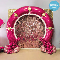 Party Brands 40 inch MODULAR ARCH SHAPED PANEL - GLITTER RED Foil Balloon 79672-PB-U