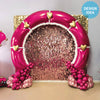 Party Brands 40 inch MODULAR ARCH SHAPED PANEL - GLITTER ROSE GOLD Foil Balloon 79676-PB-U
