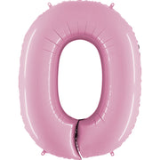 Party Brands 40 inch NUMBER 0 - PINK Foil Balloon 15854-G-U