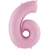 Party Brands 40 inch NUMBER 6 - PINK Foil Balloon 16417-G-U