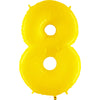 Party Brands 40 inch NUMBER 8 - YELLOW Foil Balloon 16585-G-U