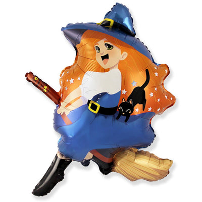 Party Brands 41 inch WITCH FLYING Foil Balloon 312126-FM-U