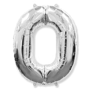Party Brands 42 inch NUMBER 0 - SILVER Foil Balloon LAB362-FM