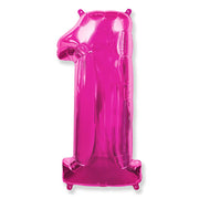 Party Brands 42 inch NUMBER 1 - FUCHSIA Foil Balloon LAB393-FM