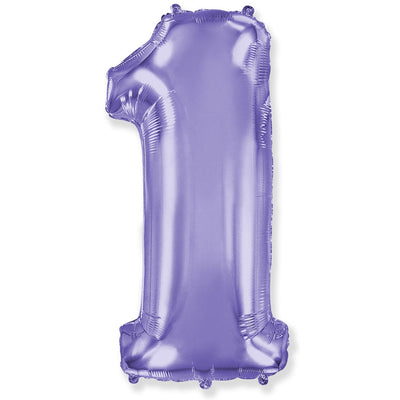 Party Brands 42 inch NUMBER 1 - PARTY BRANDS - LILAC PURPLE Foil Balloon 315691-PB-U