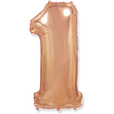 Party Brands 42 inch NUMBER 1 - ROSE GOLD Foil Balloon LAB649-FM