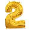 Party Brands 42 inch NUMBER 2 - GOLD Foil Balloon LAB374-FM