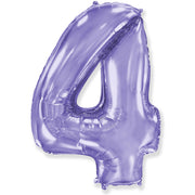 Party Brands 42 inch NUMBER 4 - PARTY BRANDS - LILAC PURPLE Foil Balloon 315721-PB-U