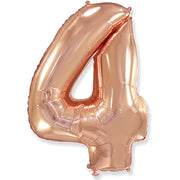 Party Brands 42 inch NUMBER 4 - ROSE GOLD Foil Balloon LAB652-FM