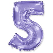 Party Brands 42 inch NUMBER 5 - PARTY BRANDS - LILAC PURPLE Foil Balloon 315738-PB-U