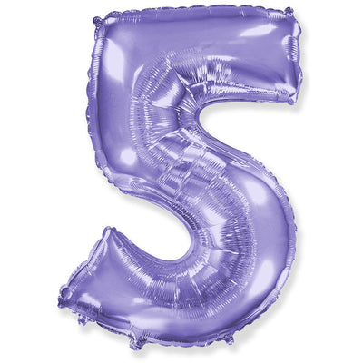 Party Brands 42 inch NUMBER 5 - PARTY BRANDS - LILAC PURPLE Foil Balloon 315738-PB-U