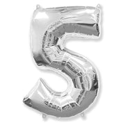 Party Brands 42 inch NUMBER 5 - SILVER Foil Balloon LAB367-FM