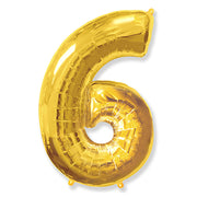 Party Brands 42 inch NUMBER 6 - GOLD Foil Balloon LAB378-FM