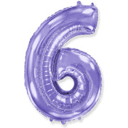 Party Brands 42 inch NUMBER 6 - PARTY BRANDS - LILAC PURPLE Foil Balloon 315745-PB-U