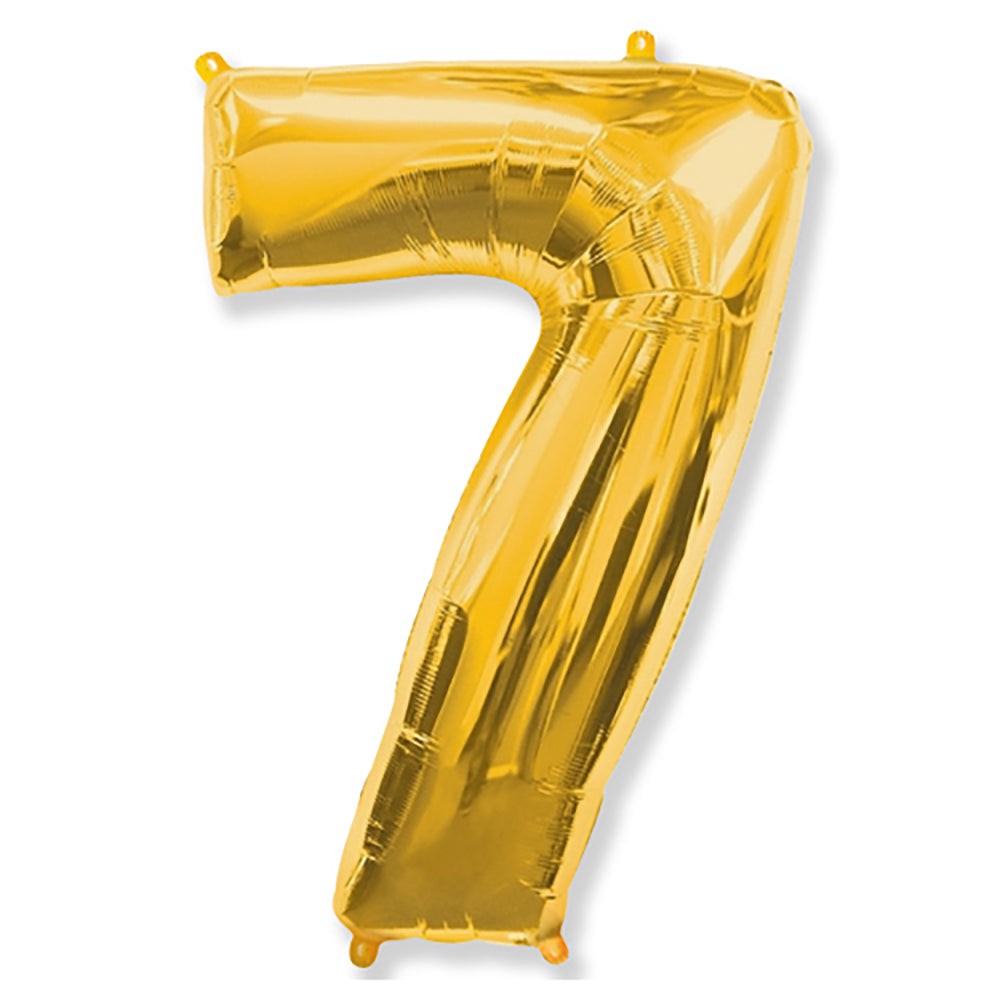 Party Brands 42 inch NUMBER 7 - GOLD Foil Balloon LAB379-FM