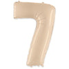 Party Brands 42 inch NUMBER 7 - PARTY BRANDS - SATIN CREAM Foil Balloon 315950-PB-U