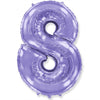 Party Brands 42 inch NUMBER 8 - PARTY BRANDS - LILAC PURPLE Foil Balloon 315769-PB-U