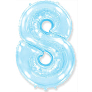 Party Brands 42 inch NUMBER 8 - PARTY BRANDS - PASTEL BLUE Foil Balloon 315561-PB-U