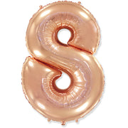 Party Brands 42 inch NUMBER 8 - ROSE GOLD Foil Balloon LAB656-FM