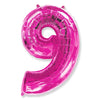 Party Brands 42 inch NUMBER 9 - FUCHSIA Foil Balloon LAB401-FM