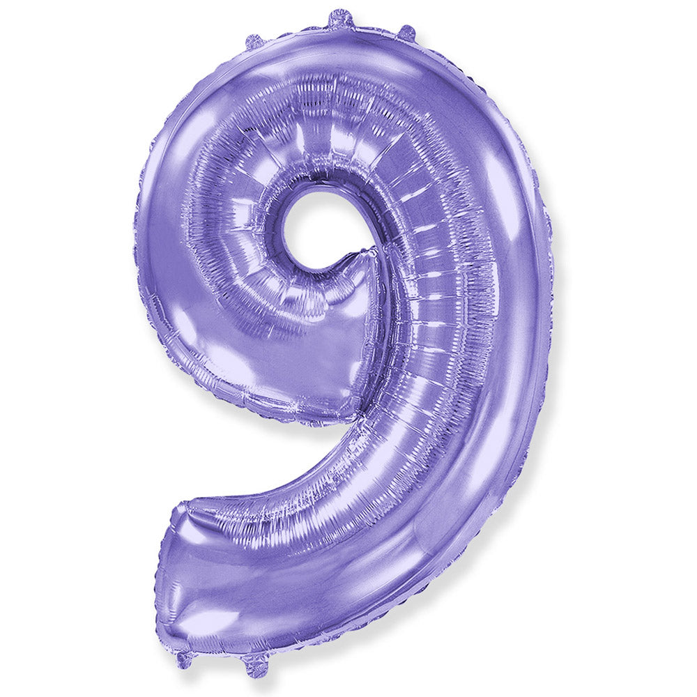 Party Brands 42 inch NUMBER 9 - PARTY BRANDS - LILAC PURPLE Foil Balloon 315776-PB-U