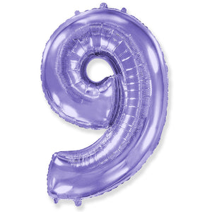 Party Brands 42 inch NUMBER 9 - PARTY BRANDS - LILAC PURPLE Foil Balloon 315776-PB-U