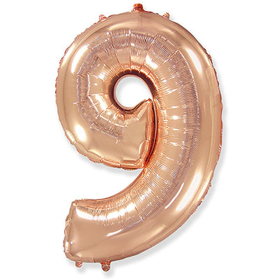 Party Brands 42 inch NUMBER 9 - ROSE GOLD Foil Balloon LAB657-FM
