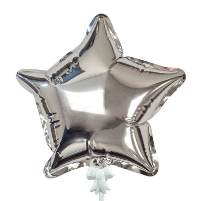 Party Brands 6 inch SELF-INFLATING STAR - SILVER Foil Balloon 10013-PB-P