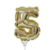 Party Brands 7 inch SELF-INFLATING NUMBER 5 - GOLD Foil Balloon 00875-PB-P