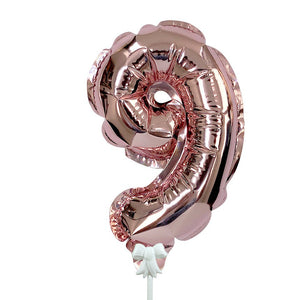 Party Brands 7 inch SELF-INFLATING NUMBER 9 - ROSE GOLD Foil Balloon 00899-PB-P