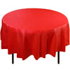 Party Brands 84 inch ROUND TABLE COVER - RED Table Covers 64120-PB