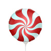 Party Brands 9 inch PEPPERMINT CANDY - RED (AIR-FILL ONLY) Foil Balloon 321036R-PB-U