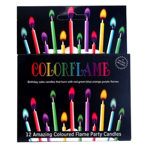 Party Brands COLORFLAME BIRTHDAY CAKE CANDLES Candles B-0012