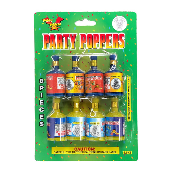 PARTY POPPERS - 8 PACK - LA Balloons