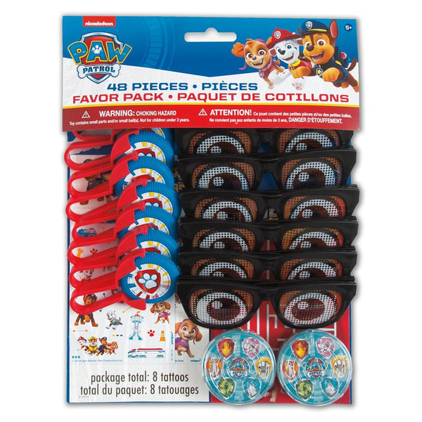 PAW PATROL FAVOR PACK (48 PK) - LA Balloons