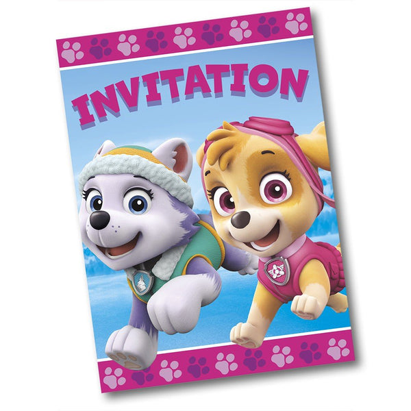 PAW PATROL GIRL INVITATIONS (8 PK) - LA Balloons