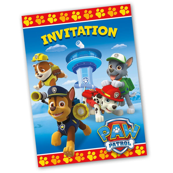 PAW PATROL INVITATIONS (8 PK) - LA Balloons