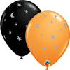 Qualatex 11" CRESCENT MOONS & STARS Latex Balloons