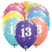 Qualatex 11 inch 13-A-ROUND (6 PK) Latex Balloons 49594-Q