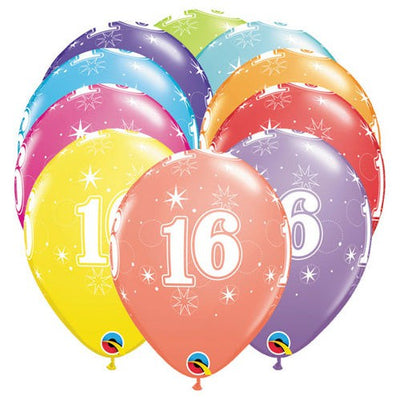 Qualatex 11 inch 16-A-ROUND (6 PK) Latex Balloons 49595-Q