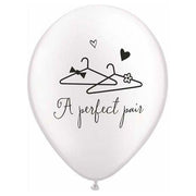 Qualatex 11 inch A PERFECT PAIR - PEARL WHITE Latex Balloons