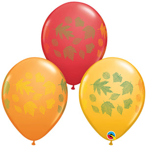 Qualatex 11 inch AUTUMN LEAVES Latex Balloons