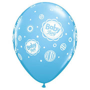 Qualatex 11 inch BABY BOY DOTS - PALE BLUE Latex Balloons 18824-Q